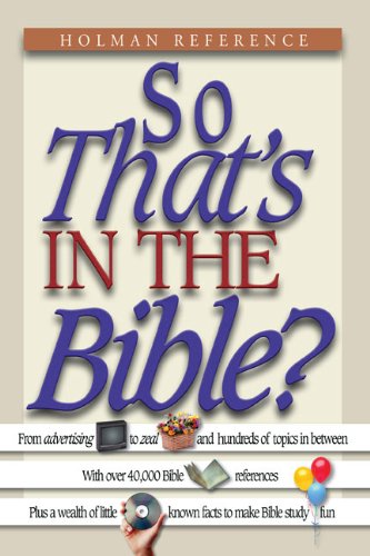 So That's in the Bible?,New