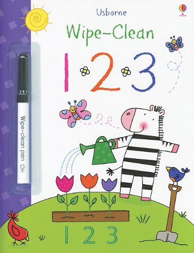 Wipe Clean 123 Book (Usborne WipeClean Books),Used