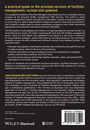 Facilities Manager's Desk Reference, 3rd Edition,Used