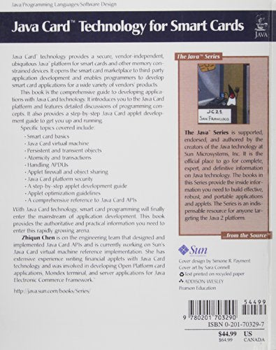 Java Card? Technology for Smart Cards: Architecture and Programmer's Guide,Used