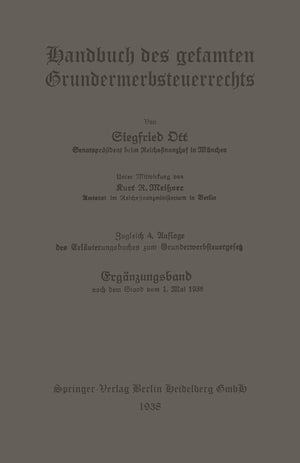 Handbuch des gesamten Grunderwerbsteuerrechts (German Edition),Used
