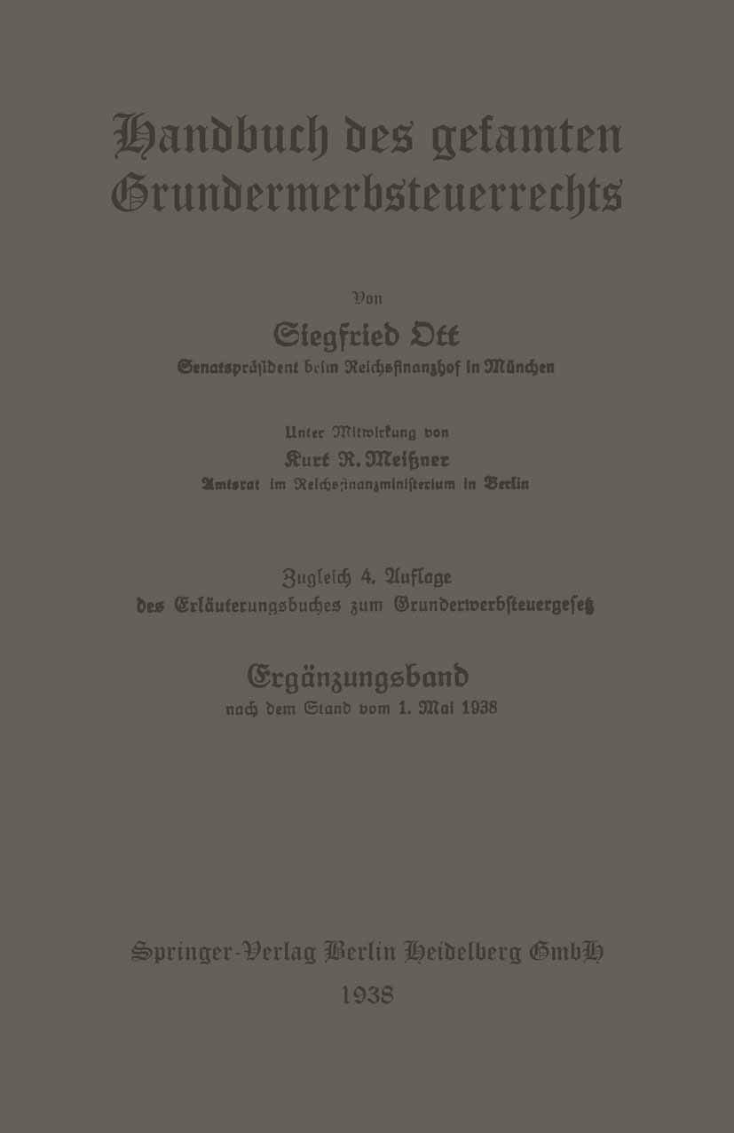Handbuch des gesamten Grunderwerbsteuerrechts (German Edition),Used