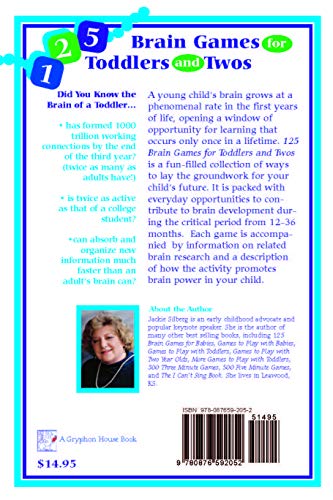 125 Brain Games for Toddlers and Twos: Simple Games to Promote Early Brain Development,Used