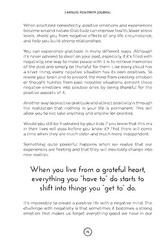 3 Minute Positivity Journal: Boost Your Mood. Train Your Mind. Change Your Life.,Used