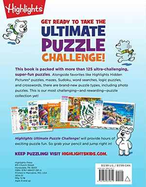 Ultimate Puzzle Challenge!: 125+ Brain Puzzles for Kids, Hidden Pictures, Mazes, Sudoku, Word Searches, Logic Puzzles and More, ,New