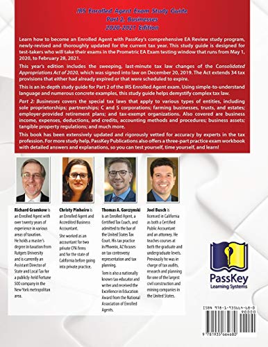 Title: PassKey Learning Systems EA Review Part 2 Businesses; Enrolled Agent Study Guide: May 1, 2020February 28, 2021 Testing C,Used