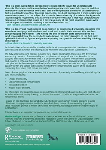 An Introduction To Sustainability: Environmental, Social And Personal Perspectives,New