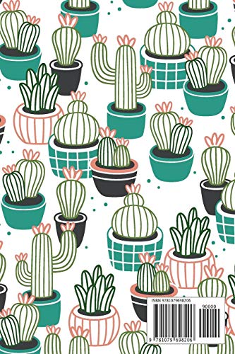 Password Book: Include Alphabetical Index With Cactus Pots Seamless Pattern,Used