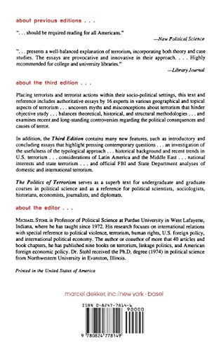 The Politics of Terrorism, Third Edition, (Public Administration and Public Policy),Used