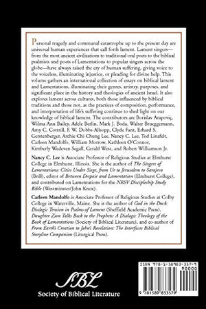 Lamentations in Ancient and Contemporary Cultural Contexts (Symposium),New