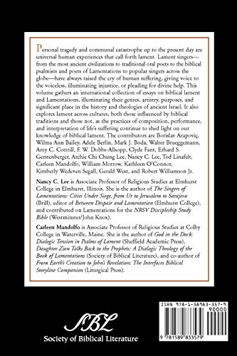 Lamentations in Ancient and Contemporary Cultural Contexts (Symposium),New
