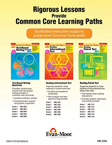 EvanMoor Reading Informational Text: Common Core Mastery Book, Grade 3,Used