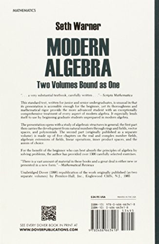 Modern Algebra (Dover Books on Mathematics),Used