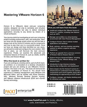 Mastering VMware Horizon 6: Unlock the Advanced Features and Full Power of Vmware Horizon 6 to Deliver the Industry's Most Compr,Used