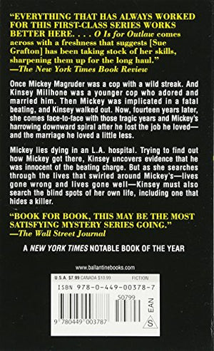 O Is for Outlaw (Kinsey Millhone Mysteries (Paperback)),Used