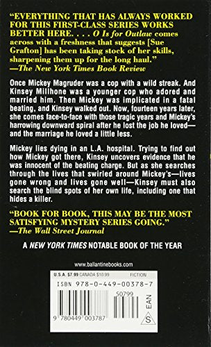 O Is for Outlaw (Kinsey Millhone Mysteries (Paperback)),Used