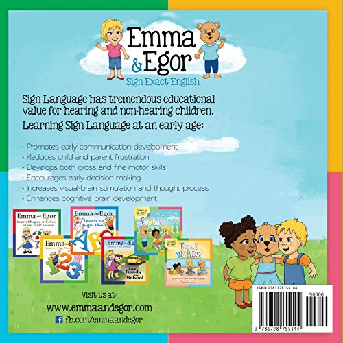Emma and Egor First Words Book 2: Infants and Toddlers Learn Sign Language (Emma and Egor Learn Sign Language),Used