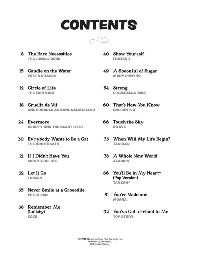 Disney Songs for Kids  Easy Piano Songbook with 20 Songs  EasytoPlay Disney Piano Book  Outstanding Sheet Music Book Collec,New