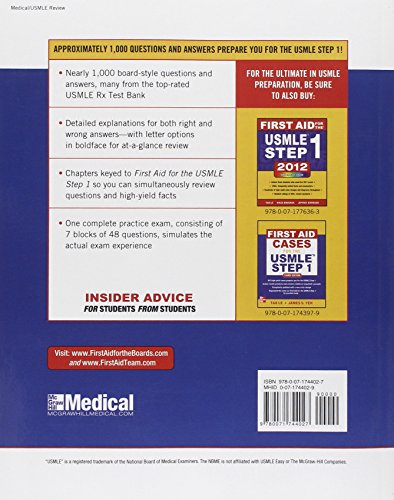 First Aid Q&A For The Usmle Step 1, Third Edition (First Aid Usmle)