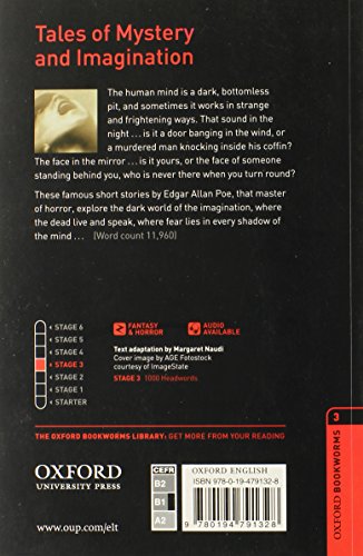 Oxford Bookworms Library: Tales Of Mystery And Imagination: Level 3: 1000Word Vocabulary (Oxford Bookworms Library. Fantasy & H,Used
