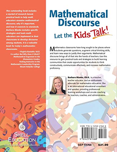 Mathematical Discourse: Let the Kids Talk! Helps teachers to get students talking about math and explain their problemsolving ,Used