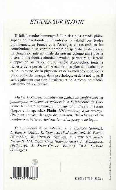 ETUDES SUR PLOTIN,Used