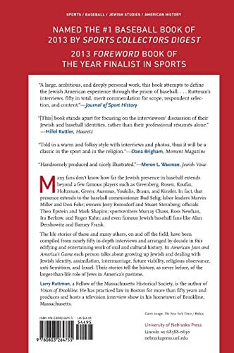 American Jews And America'S Game: Voices Of A Growing Legacy In Baseball,New