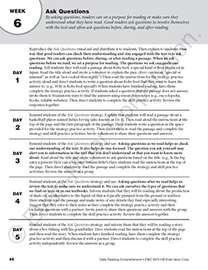 Evanmoor Daily Reading Comprehension, Grade 5  Homeschooling & Classroom Resource Workbook, Reproducible Worksheets, Teaching