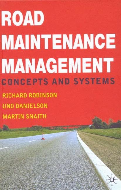 Road Maintenance Management: Concepts and Systems,Used