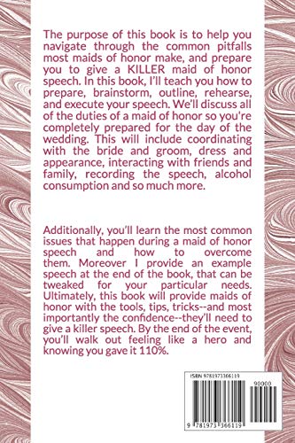 Maid Of Honor: How To Give A Killer Wedding Speech (The Wedding Mentor),Used