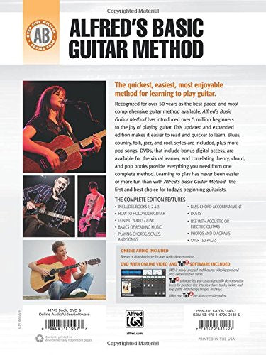 Alfred'S Basic Guitar Method, Complete: The Most Popular Method For Learning How To Play, Book & Online Video/Audio/Software (Al