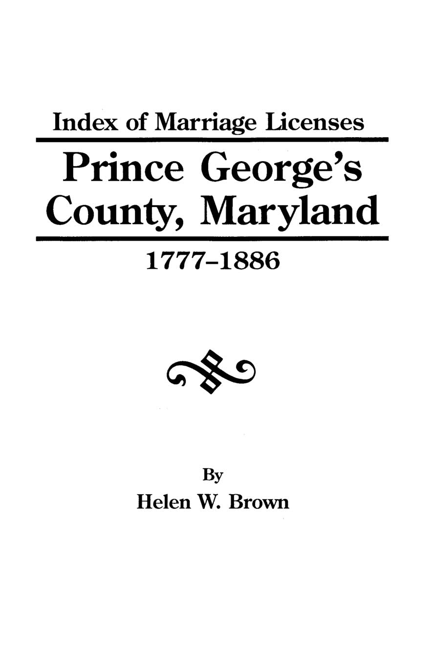 Index Pr.George'S Co.Md 17771886,New