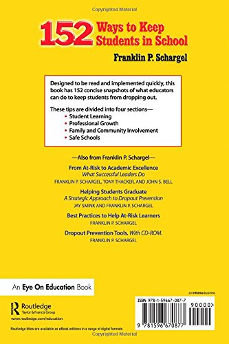 152 Ways to Keep Students in School: Effective, EasyToImplement Tips for Teachers,Used