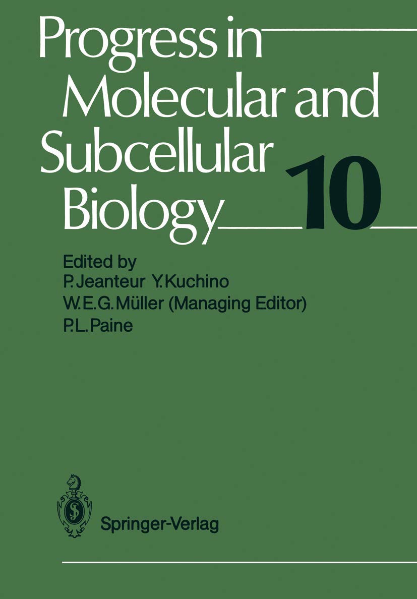 Progress in Molecular and Subcellular Biology (Progress in Molecular and Subcellular Biology, 10),Used