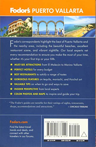 Fodor's Puerto Vallarta: with Guadalajara & Riviera Nayarit (Fullcolor Travel Guide),Used