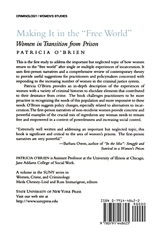 Making It in the Free World: Women in Transition from Prison (Suny Series, Women, Crime & Criminology) (Suny Series in Women, Cr,Used