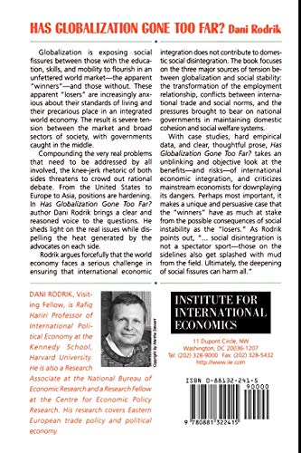 Has Globalization Gone Too Far? (Institute For International Economics),New