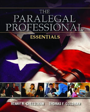The Paralegal Professional: Essentials,Used