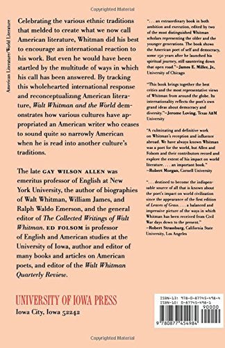 Walt Whitman and the World (Iowa Whitman Series),Used