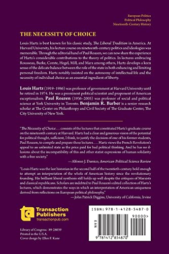 The Necessity of Choice: Nineteenth Century Political Thought,Used