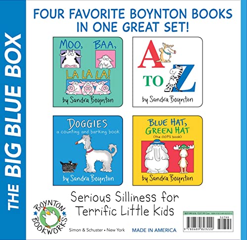 Boynton's Greatest Hits The Big Blue Box (Boxed Set): Moo, Baa, La La La!; A to Z; Doggies; Blue Hat, Green Hat,Used