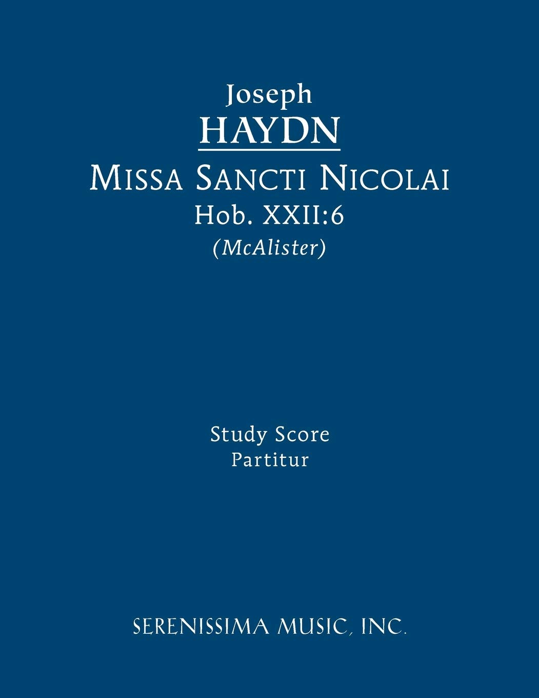 Missa Sancti Nicolai, Hob.XXII:6: Study score,Used