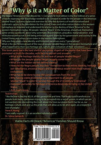 The Black American Handbook for Survival through the 21st Century. Volume 1: The Forgotten Truth Behind Racism in America,Used