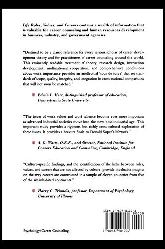 Life Roles, Values, And Careers: International Findings Of The Work Importance Study,Used