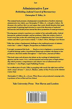 Administrative Law: Rethinking Judicial Control of Bureaucracy,Used
