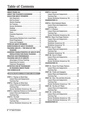 Alfred'S Piano 101 Teacher'S Handbook, Bk 1 & 2: An Exciting Group Course For Adults Who Want To Play Piano For Fun! (Piano 101,-used