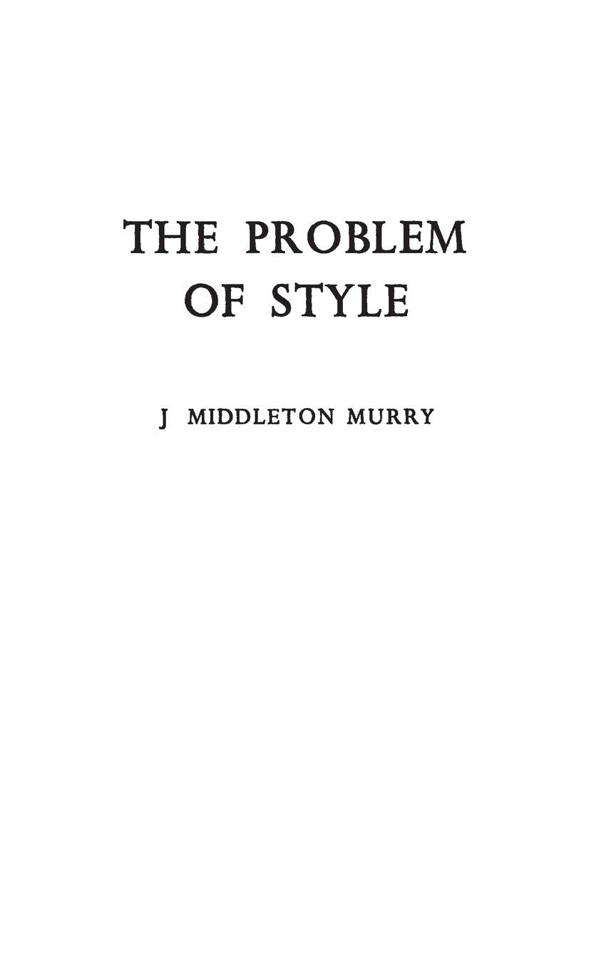 The Problem of Style,Used