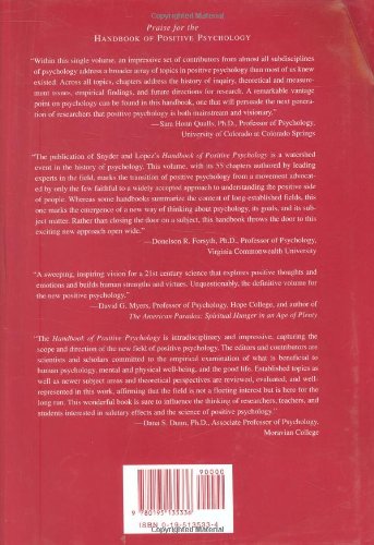 Handbook Of Positive Psychology