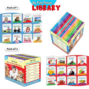 Picture Book Collections For Early Learning (Red And Blue Edition) : Kids Learning Board Book, My First Library Early Learning Book For Children, KidS Board Book Collection Of 24 Books