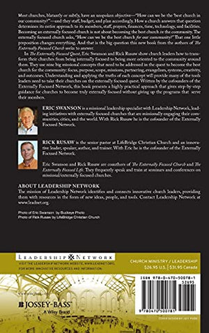 The Externally Focused Quest: Becoming The Best Church For The Community,New